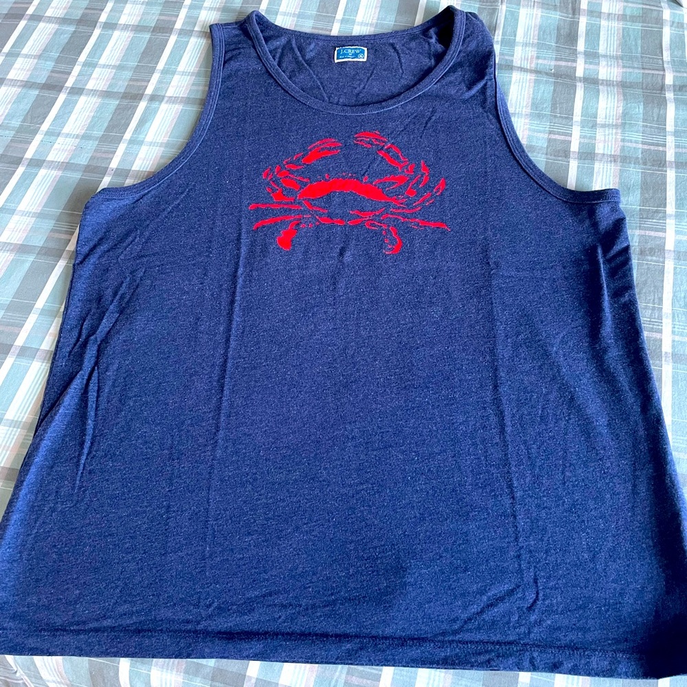 Mens JCrew Tanktop navy and red in color X Large